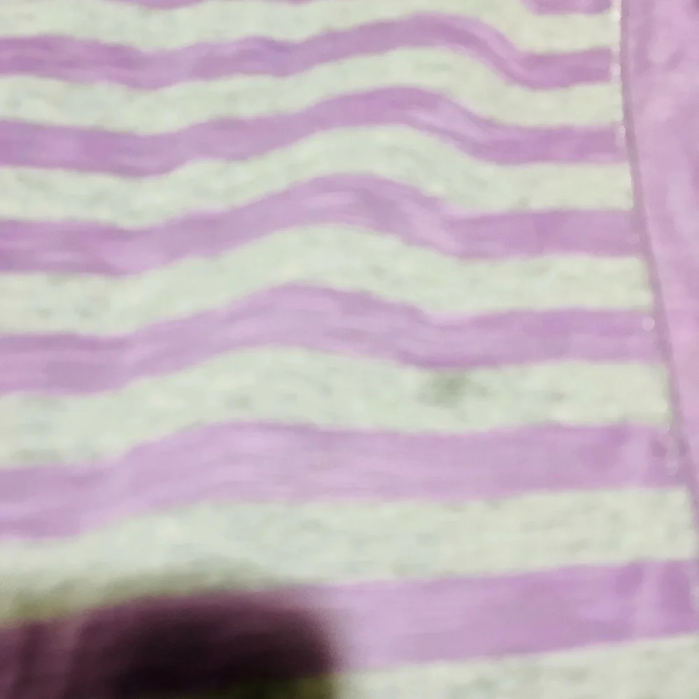 Justice Girls Purple And Gray Striped Long Sleeve Shirt SZ 14